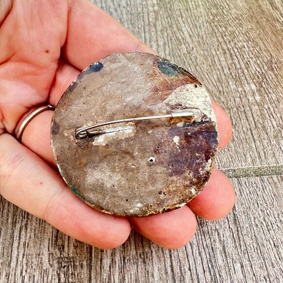 Vintage Artist Designed Unique Flower Cluster Brooch Pin - Picture 2 of 5